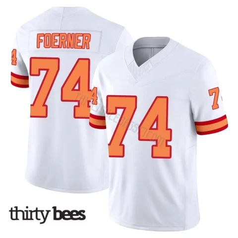 Marshall Foerner ＃74 Tampa Bay Buccaneers Youth Limited White '76 Vapor F.U.S.E. Jersey