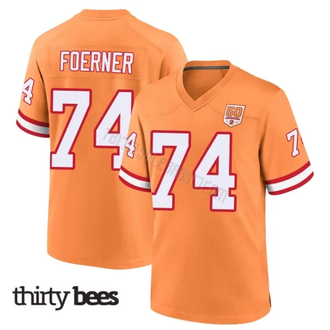 Marshall Foerner ＃74 Tampa Bay Buccaneers Youth Game Cream sicle 50th Season Jersey
