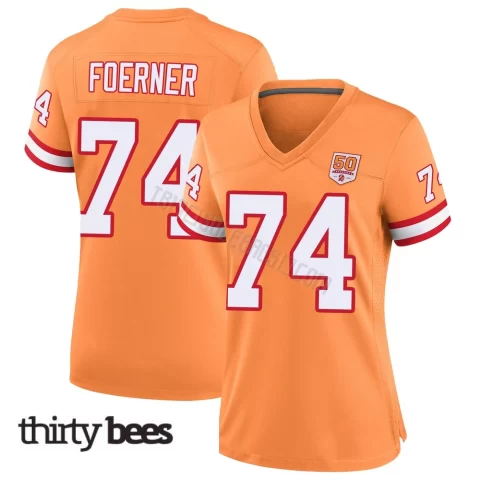 Marshall Foerner ＃74 Tampa Bay Buccaneers Women's Game Cream sicle 50th Season Jersey