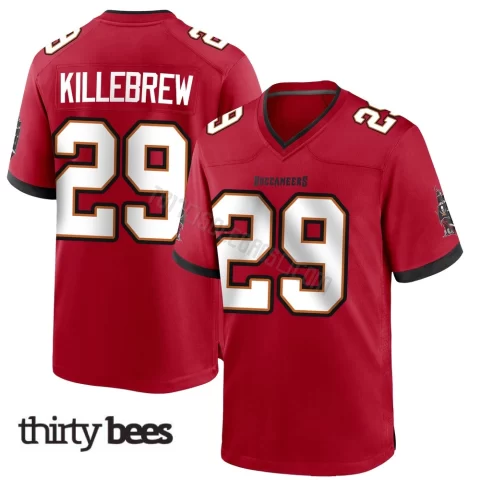 Miles Killebrew ＃29 Tampa Bay Buccaneers Men's Game Red Team Color Jersey