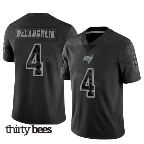 Chase McLaughlin ＃4 Tampa Bay Buccaneers Youth Limited Black Reflective Jersey