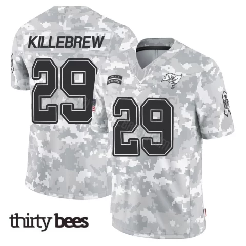 Miles Killebrew ＃29 Tampa Bay Buccaneers Youth Limited Arctic Camo 2024 Salute to Service Jersey