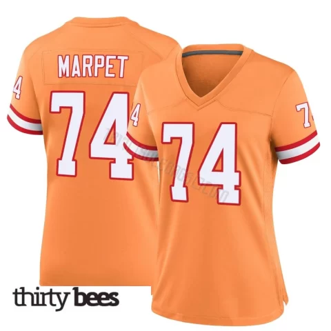 Ali Marpet ＃74 Tampa Bay Buccaneers Women's Game Orange Throwback Jersey