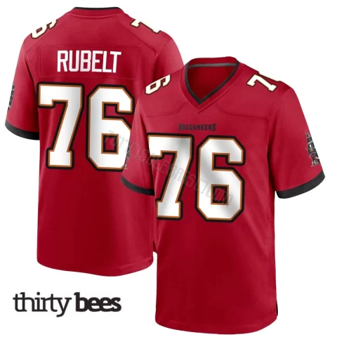 Paul Rubelt ＃76 Tampa Bay Buccaneers Men's Game Red Team Color Jersey