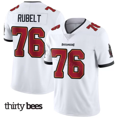 Paul Rubelt ＃76 Tampa Bay Buccaneers Men's Limited White Vapor Untouchable Jersey