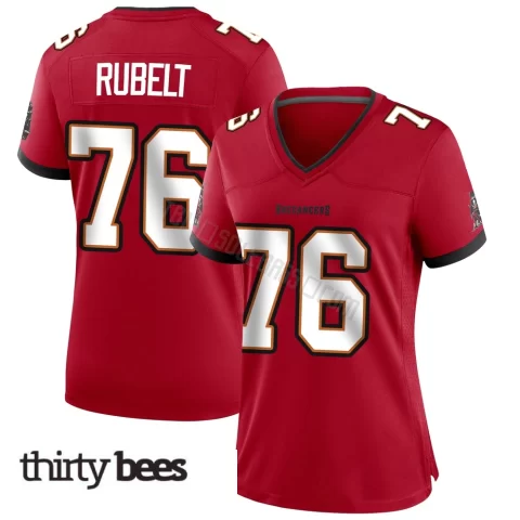 Paul Rubelt ＃76 Tampa Bay Buccaneers Women's Game Red Team Color Jersey