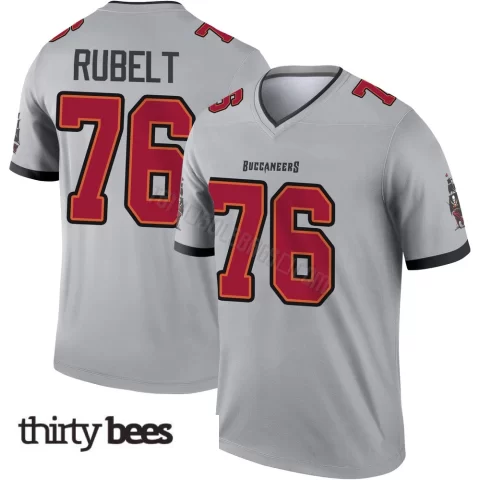 Paul Rubelt ＃76 Tampa Bay Buccaneers Youth Legend Gray Inverted Jersey