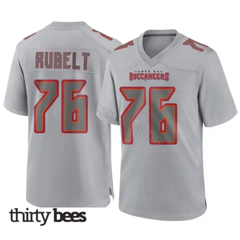 Paul Rubelt ＃76 Tampa Bay Buccaneers Men's Game Gray Atmosphere Fashion Jersey