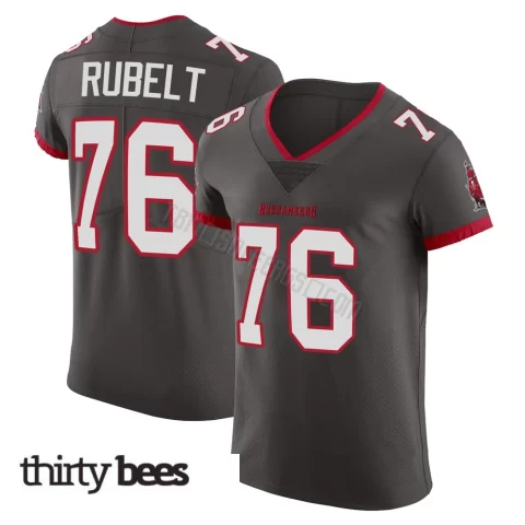 Paul Rubelt ＃76 Tampa Bay Buccaneers Men's Elite Pewter Alternate Vapor Jersey