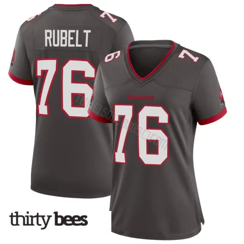 Paul Rubelt ＃76 Tampa Bay Buccaneers Women's Game Pewter Alternate Jersey