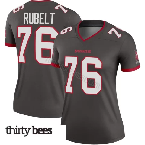 Paul Rubelt ＃76 Tampa Bay Buccaneers Women's Legend Pewter Alternate Jersey