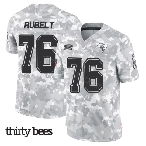 Paul Rubelt ＃76 Tampa Bay Buccaneers Men's Limited Arctic Camo 2024 Salute to Service Jersey