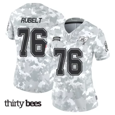 Paul Rubelt ＃76 Tampa Bay Buccaneers Women's Limited Arctic Camo 2024 Salute to Service Jersey