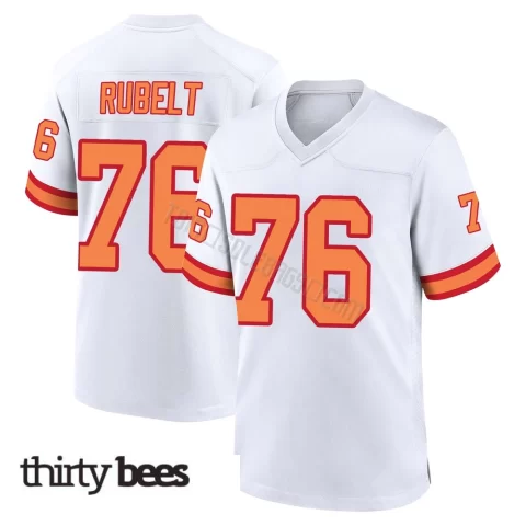 Paul Rubelt ＃76 Tampa Bay Buccaneers Men's Game White '76 Jersey