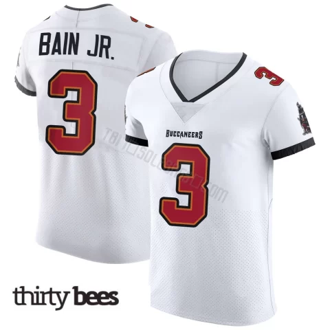 Rueben Bain Jr. ＃3 Tampa Bay Buccaneers Men's Elite White Vapor Jersey