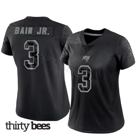 Rueben Bain Jr. ＃3 Tampa Bay Buccaneers Women's Limited Black Reflective Jersey