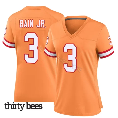 Rueben Bain Jr. ＃3 Tampa Bay Buccaneers Women's Game Orange Throwback Jersey