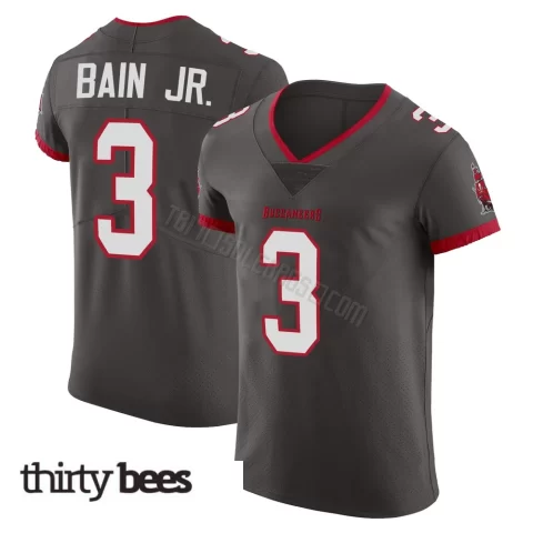 Rueben Bain Jr. ＃3 Tampa Bay Buccaneers Men's Elite Pewter Alternate Vapor Jersey