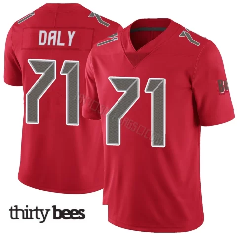 Scott Daly ＃71 Tampa Bay Buccaneers Men's Limited Red Color Rush Jersey