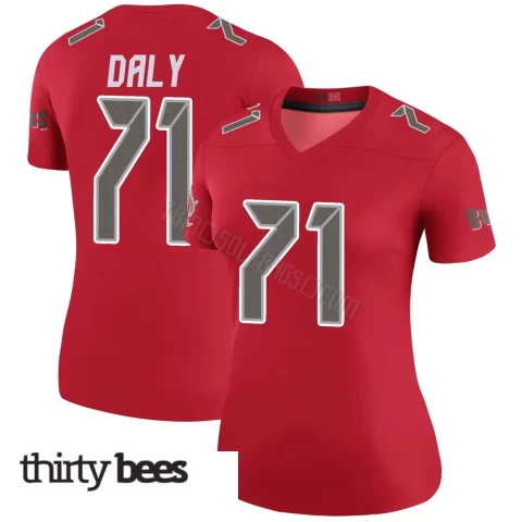 Scott Daly ＃71 Tampa Bay Buccaneers Women's Legend Red Color Rush Jersey