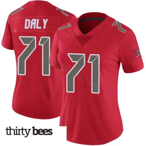 Scott Daly ＃71 Tampa Bay Buccaneers Women's Limited Red Color Rush Jersey