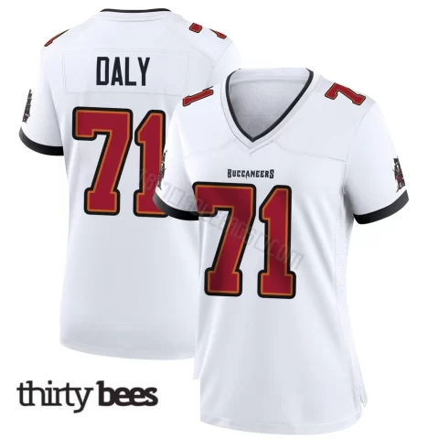 Scott Daly ＃71 Tampa Bay Buccaneers Women's Game White Jersey