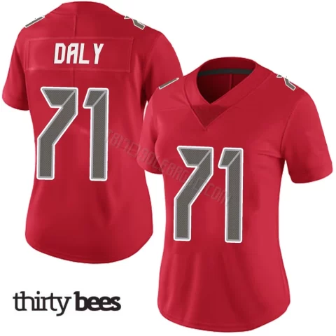 Scott Daly ＃71 Tampa Bay Buccaneers Women's Limited Red Team Color Vapor Untouchable Jersey