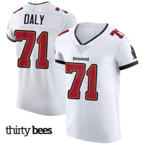 Scott Daly ＃71 Tampa Bay Buccaneers Men's Elite White Vapor Jersey