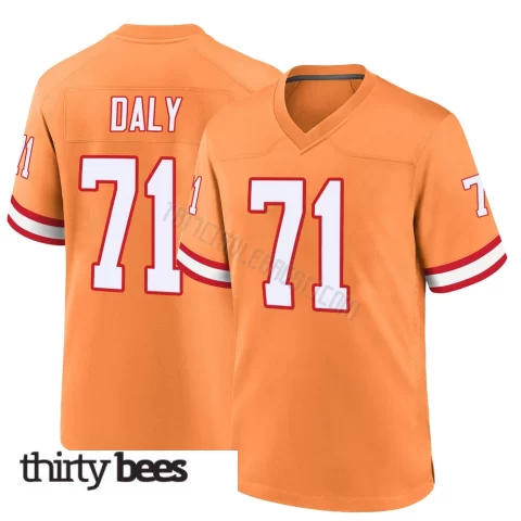 Scott Daly ＃71 Tampa Bay Buccaneers Youth Game Orange Throwback Jersey
