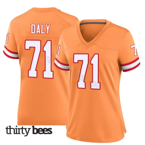 Scott Daly ＃71 Tampa Bay Buccaneers Women's Game Orange Throwback Jersey