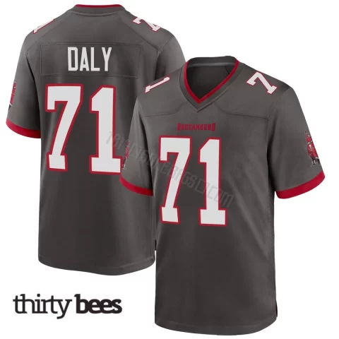 Scott Daly ＃71 Tampa Bay Buccaneers Men's Game Pewter Alternate Jersey