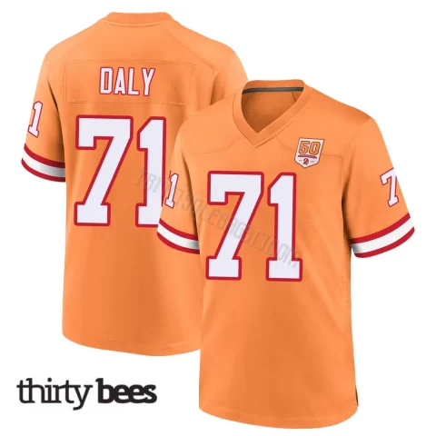Scott Daly ＃71 Tampa Bay Buccaneers Men's Game Cream sicle 50th Season Jersey