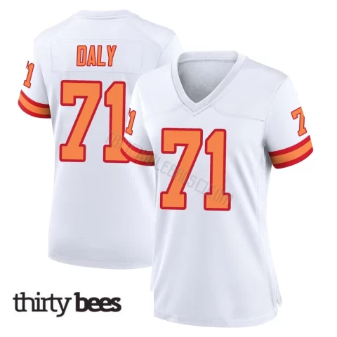 Scott Daly ＃71 Tampa Bay Buccaneers Women's Game White '76 Jersey