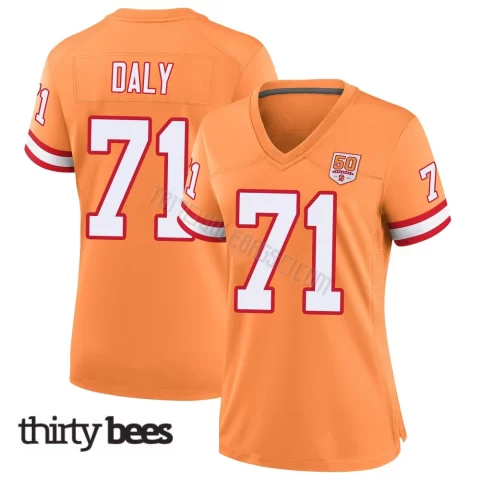 Scott Daly ＃71 Tampa Bay Buccaneers Women's Game Cream sicle 50th Season Jersey