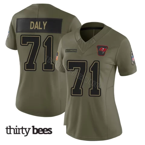 Scott Daly ＃71 Tampa Bay Buccaneers Women's Limited Olive 2025 Salute to Service Jersey