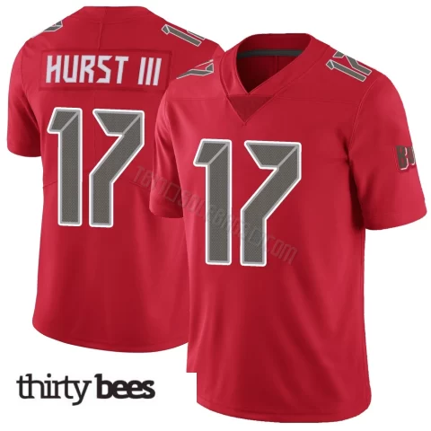 Ted Hurst III ＃17 Tampa Bay Buccaneers Men's Limited Red Color Rush Jersey