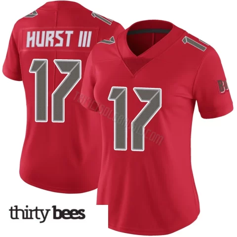 Ted Hurst III ＃17 Tampa Bay Buccaneers Women's Limited Red Color Rush Jersey