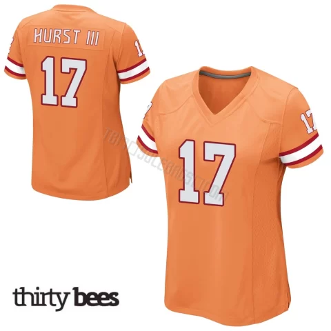Ted Hurst III ＃17 Tampa Bay Buccaneers Women's Game Orange Alternate Jersey