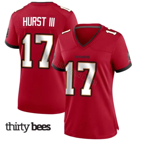 Ted Hurst III ＃17 Tampa Bay Buccaneers Women's Game Red Team Color Jersey