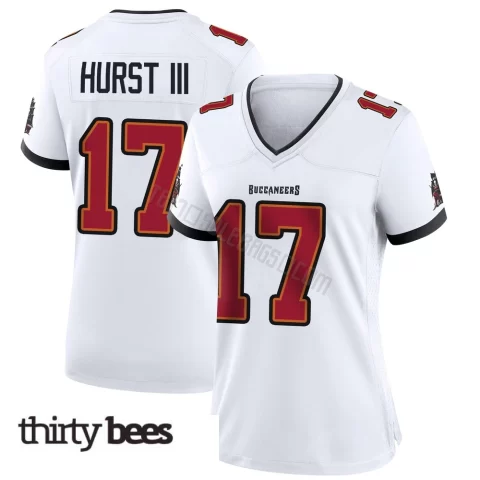 Ted Hurst III ＃17 Tampa Bay Buccaneers Women's Game White Jersey