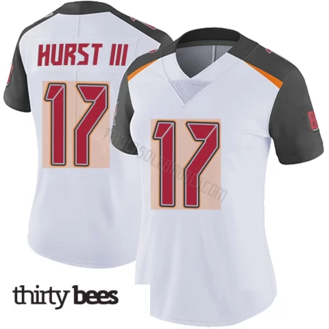 Ted Hurst III ＃17 Tampa Bay Buccaneers Women's Limited White Vapor Untouchable Jersey