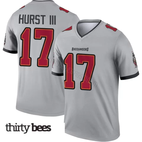 Ted Hurst III ＃17 Tampa Bay Buccaneers Youth Legend Gray Inverted Jersey