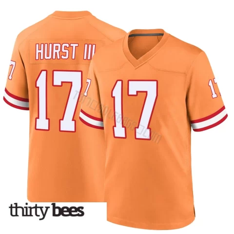 Ted Hurst III ＃17 Tampa Bay Buccaneers Men's Game Orange Throwback Jersey