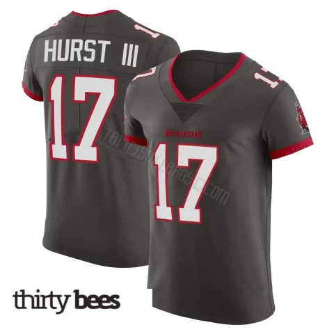 Ted Hurst III ＃17 Tampa Bay Buccaneers Men's Elite Pewter Alternate Vapor Jersey