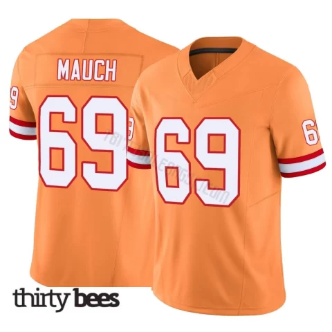 Cody Mauch ＃69 Tampa Bay Buccaneers Youth Limited Orange Vapor F.U.S.E. Jersey