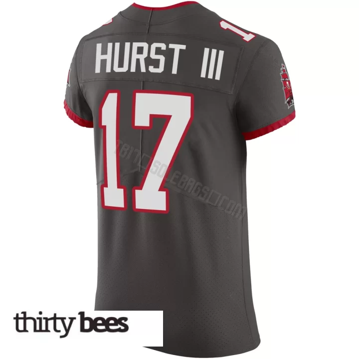 Ted Hurst III ＃17 Tampa Bay Buccaneers Men's Elite Pewter Alternate Vapor Jersey