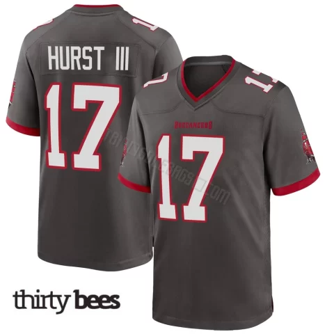 Ted Hurst III ＃17 Tampa Bay Buccaneers Youth Game Pewter Alternate Jersey