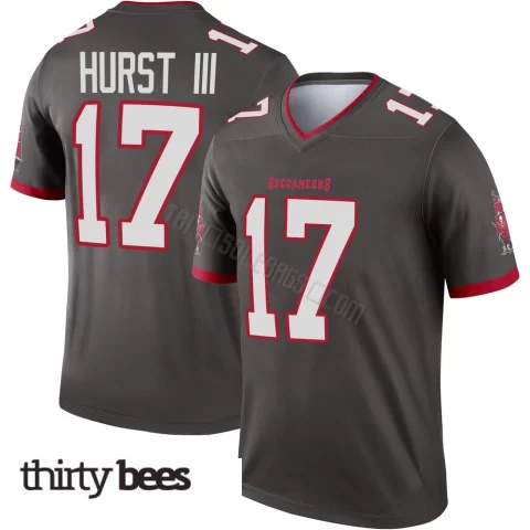 Ted Hurst III ＃17 Tampa Bay Buccaneers Men's Legend Pewter Alternate Jersey