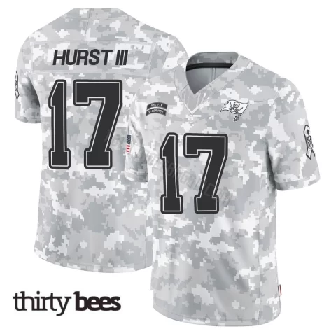 Ted Hurst III ＃17 Tampa Bay Buccaneers Men's Limited Arctic Camo 2024 Salute to Service Jersey