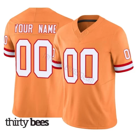 Custom ＃00 Tampa Bay Buccaneers Youth Limited Orange Vapor F.U.S.E. Jersey